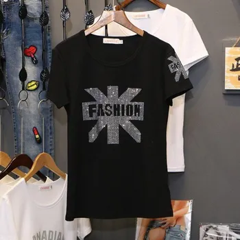 Dámské černé tričko s flitry XXL 2