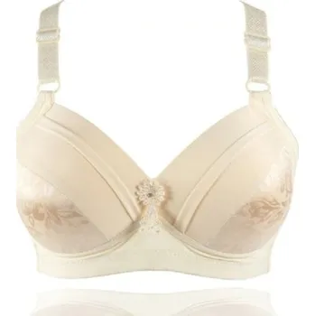 Podprsenka Dámská podprsenka s květinou krémová 90B
