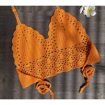 Dámské plavky Dámský horní díl plavek oranžová M