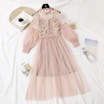 Dámské šaty Dámské šaty s růžemi růžová L