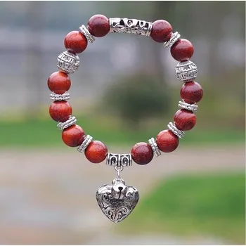 Náramek Dámský korálkový náramek se srdcem 7