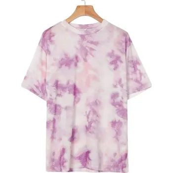 Dámské tričko Dámské batikované tričko A1266 fialová L