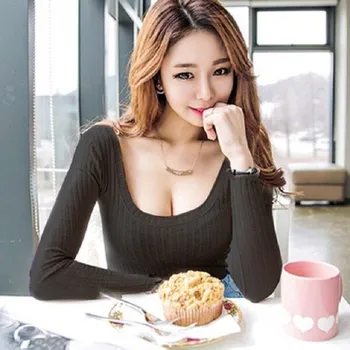 Dámský svetr Dámský svetr s velkým výstřihem B50 černá XS