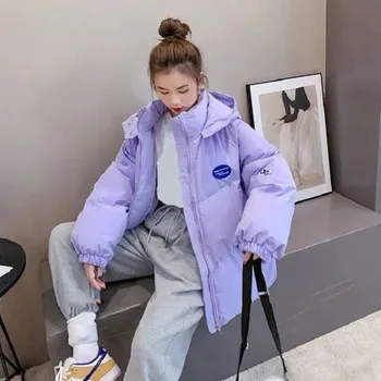 Dámská zimní bunda P1903 fialová L