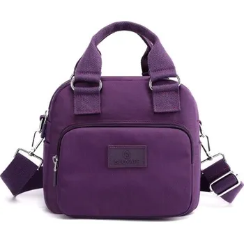 Kabelka Dámská plátěná kabelka M1110 tmavě fialová