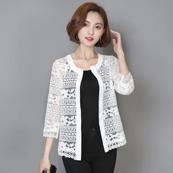 Dámská halenka Dámská krajková blůza Bibiana bílá XXL