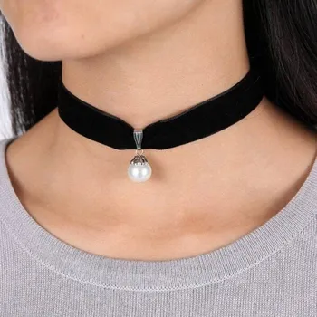 Náhrdelník Dámský choker náhrdelník s přívěskem D103 3