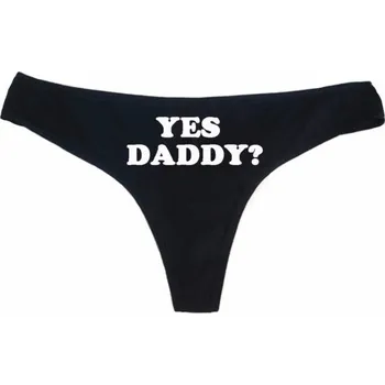 Dámské spodní prádlo Dámské brazilky - Yes Daddy? černá S