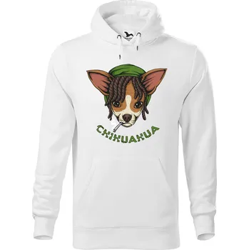 Pánská mikina DOBRÝ TRIKO Pánská mikina s potiskem Čivava Velikost pánské mikiny: 3XL, Barva: Bílá