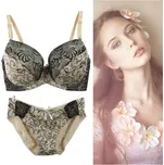 Dámský sexy set spodního prádla béžova 95D