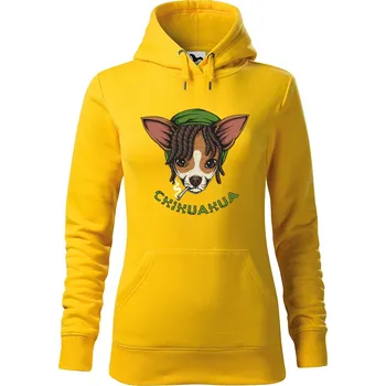 Dámská mikina DOBRÝ TRIKO Dámská mikina s potiskem Čivava Velikost dámské mikiny: L, Barva: Žlutá