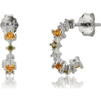 Náušnice Dámské náušnice s kamínky A1704 stříbrná 3