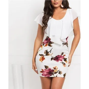 Dámské šaty Dámské šaty s volánem bílá S