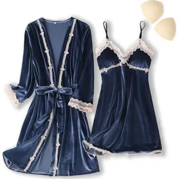 Dámské pyžamo Dámský pyžamový set P3000 modrá S