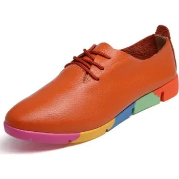 Dámské polobotky Dámské polobotky s barevnou platformou J2395 oranžová 40