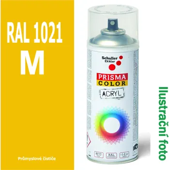 Barva ve spreji Schuller Eh'klar Sprej RAL 1021M barva žlutá matná PRISMA COLOR 91324