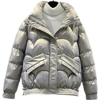 Dámská zimní bunda P2243 šedá XL