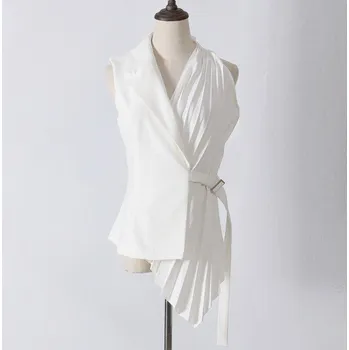 Dámská vesta Dámská asymetrická vesta P2341 bílá XS