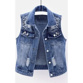 Dámská vesta Dámská džínová vesta P1791 XL