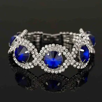 Náramek Dámský náramek s kamínky H627 stříbrná 1