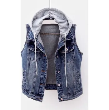 Dámská vesta Dámská džínová vesta P1859 modrá L