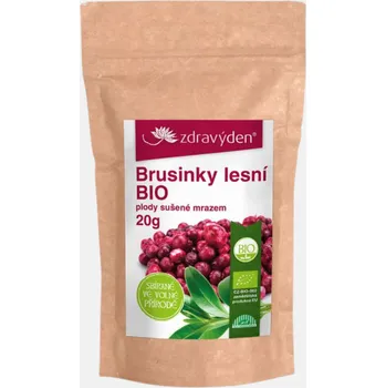 Sušená potravina Cukrfree Brusinky lesní Bio sušené mrazem 20 g