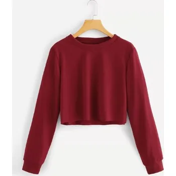 Dámská mikina Dámská krátká mikina A19 vínová L