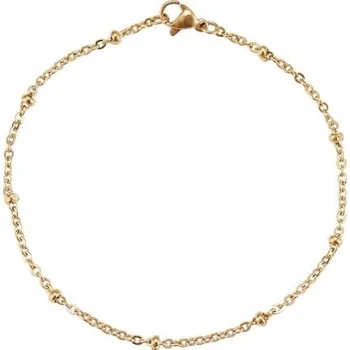 Náramek Dámský řetízkový náramek H481 zlatá 18 cm