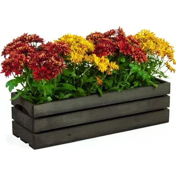 Truhlík Dřevěný truhlík BEDÝNKA - Antracit