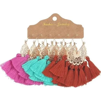 Šperk Dámské visací náušnice 3 páry G1068 26