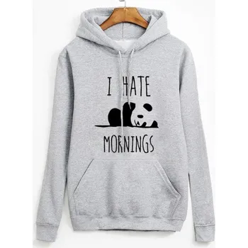 Dámská mikina Dámská mikina I HATE MORNINGS šedá L