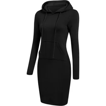 Dámské šaty Dámské mikinové šaty černá XL