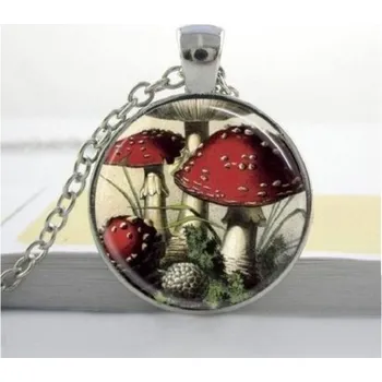 Náhrdelník Dámský náhrdelník s muchomůrkami bronzová