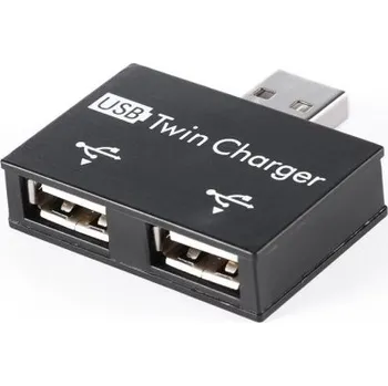 Redukce Adaptér USB na 2x USB černá