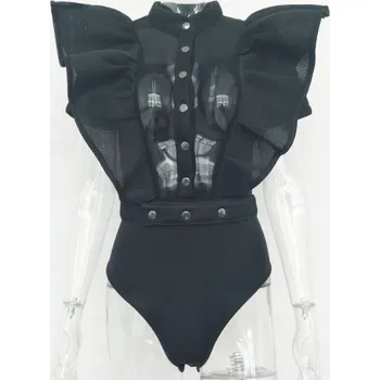 Body Dámské průsvitné body B704 černá S
