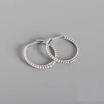 Náušnice Dámské kruhové náušnice G324 stříbrná 13 mm