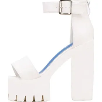 Dámské sandále Dámské vysoké sandály na podpatku bílá 42