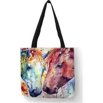 Kabelka Dámská plátěná taška kůň 2