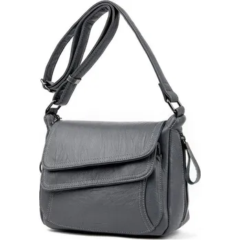 Kabelka Dámská kožená crossbody kabelka M750 šedá