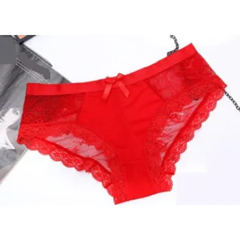 Dámské spodní prádlo Dámské krajkové kalhotky Paula červená S