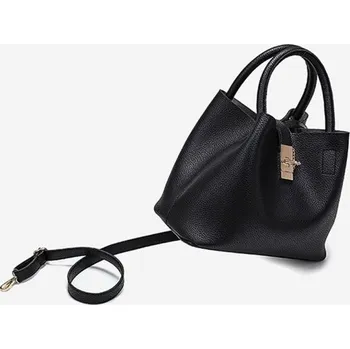 Kabelka Dámská kožená kabelka M1185 černá