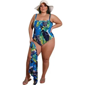 Dámské plavky Dámské plavky a sukně P963 modrá XXL