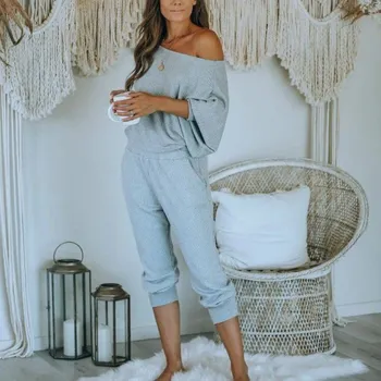 Dámské pyžamo Dámské pyžamo P2845 šedá XL