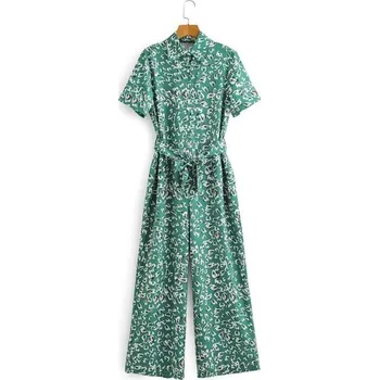 Dámský overall Dámský košilový overal zelený M