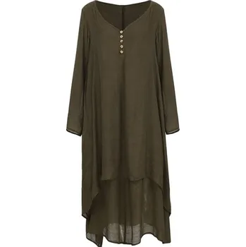 Dámské šaty Dámské tunikové šaty hnědá 3XL