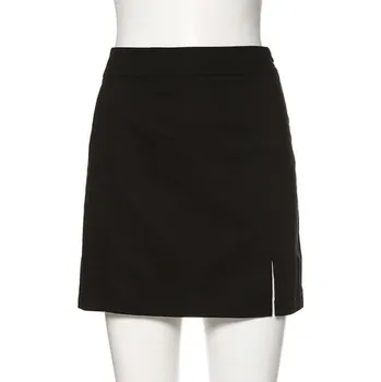 Dámská sukně Dámská černá mini sukně s rozparky M