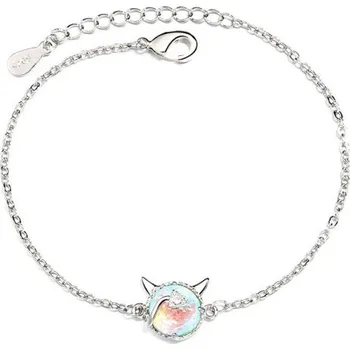 Náramek Dámský řetízkový náramek kamínek s rohy