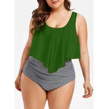 Dámské plavky Dámské bikiny P1070 zelená XXL