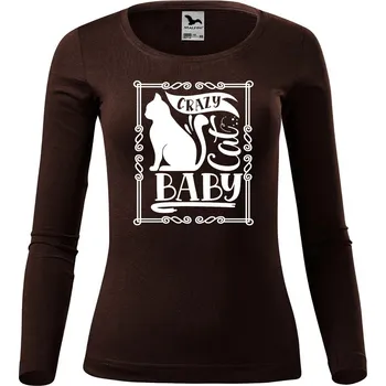 Dámské tričko DOBRÝ TRIKO Dámské bavlněné triko Cat baby Velikost: M, Barva: Khaki