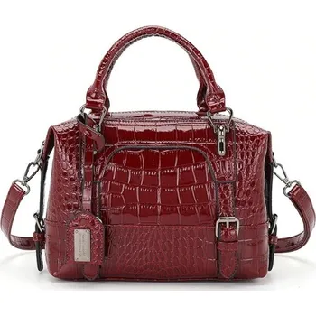 Kabelka Dámská kožená kabelka M1236 vínová